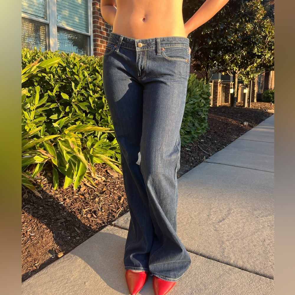 VINTAGE PAIGE Y2K LOW RISE FLARE JEAN